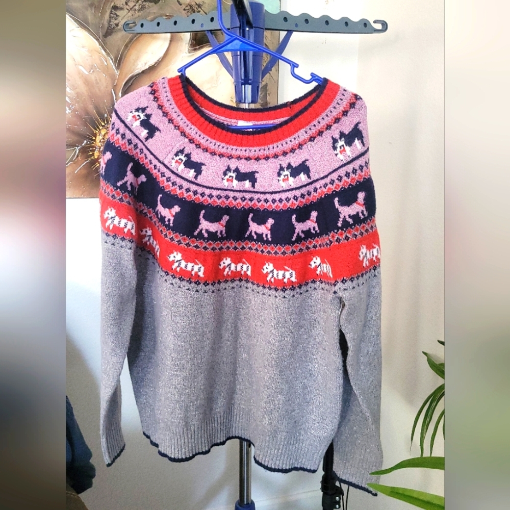 NWOT Holiday Time Fair Isle Dog Sweater XL